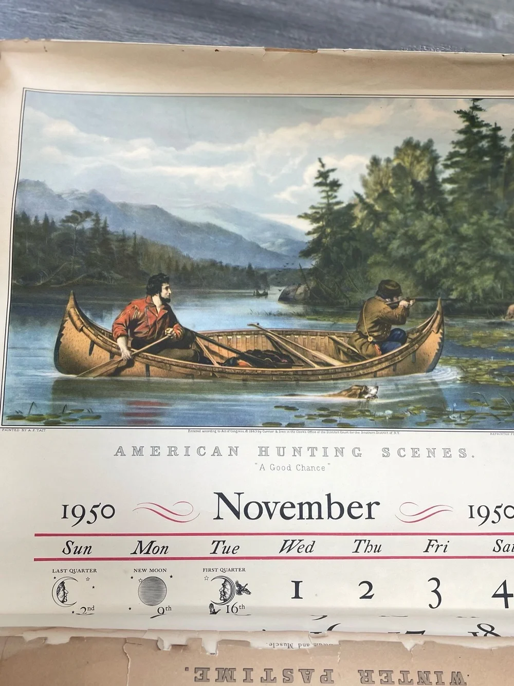 1950s Authentic Hartford, CT Illustrated Wall Calendar
